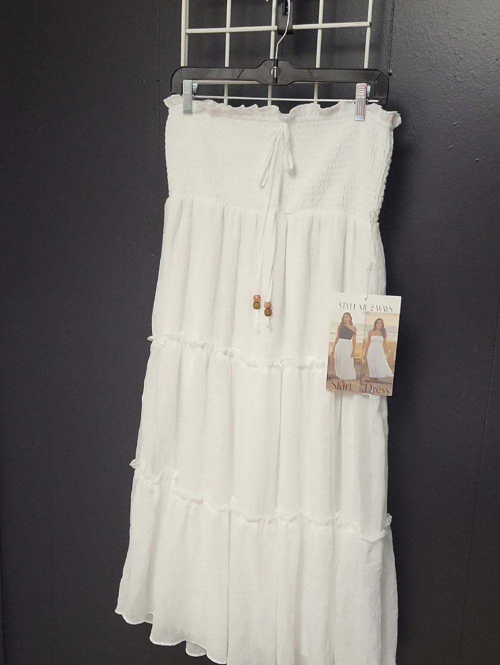 NWT, LIFE WHITE SKIRT/DRESS, STYLE 2 WAYS, SIZE M - Picture 1 of 9